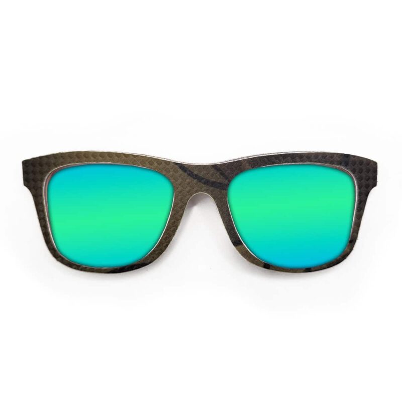 Wayfarer Style Recycled Wooden Snowboard Glasses (Large)