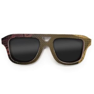 Aviator Style Recycled Wooden Snowboard Glasses