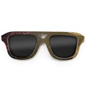 Aviator Style Recycled Wooden Snowboard Glasses