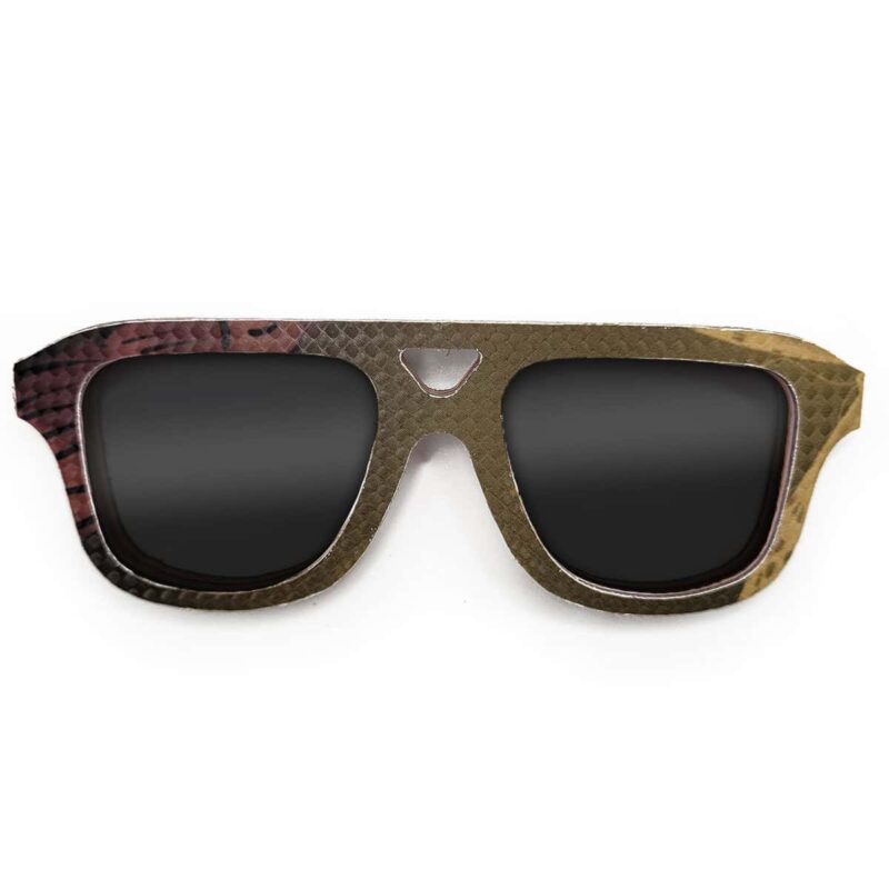 Aviator Style Recycled Wooden Snowboard Glasses