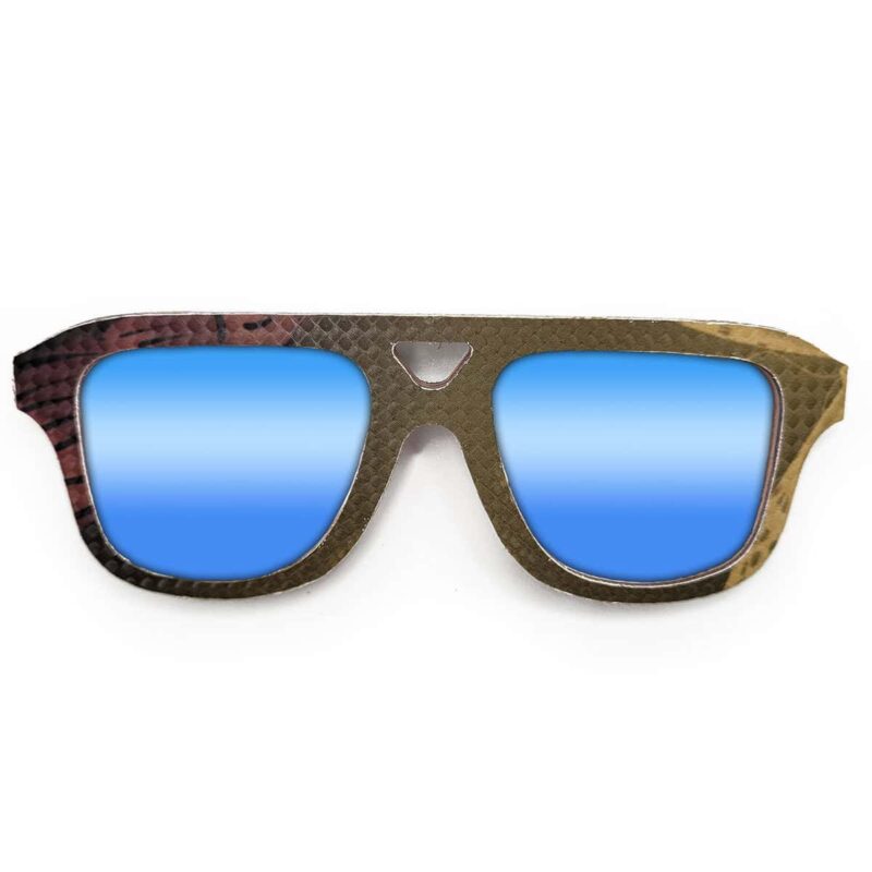 Aviator Style Recycled Wooden Snowboard Glasses