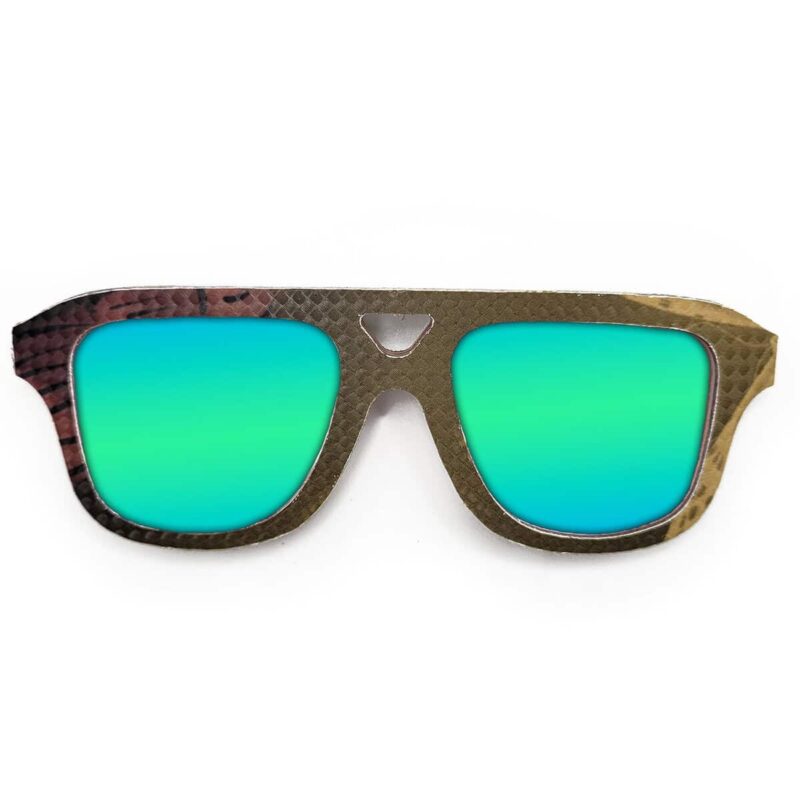 Aviator Style Recycled Wooden Snowboard Glasses