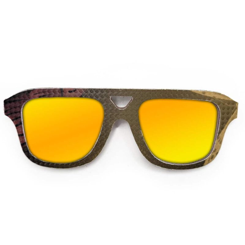 Aviator Style Recycled Wooden Snowboard Glasses