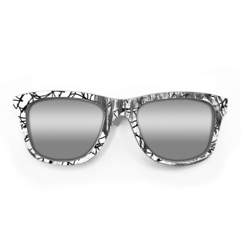 Wayfarer Style Recycled Wooden Skateboard Glasses (Large)