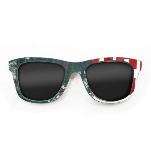 Wayfarer Style Recycled Wooden Skateboard Glasses (Large)