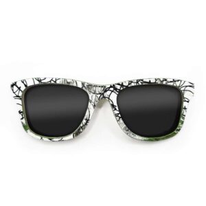 Wayfarer Style Recycled Wooden Skateboard Glasses (Large)