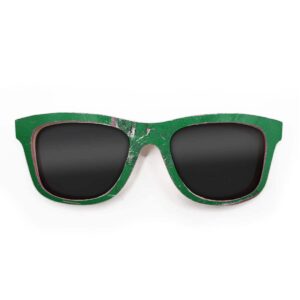 Wayfarer Style Recycled Wooden Skateboard Glasses (Large)