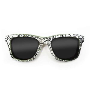 Wayfarer Style Recycled Wooden Skateboard Glasses (Large)