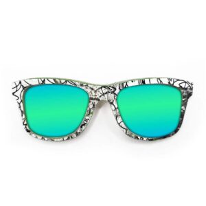 Wayfarer Style Recycled Wooden Skateboard Glasses (Large)