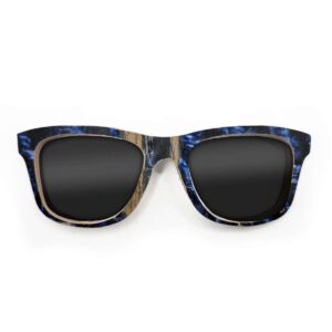Wayfarer Style Recycled Wooden Skateboard Glasses (Large)
