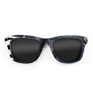 Wayfarer Style Recycled Wooden Skateboard Glasses (Large)