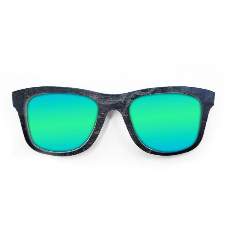 Wayfarer Style Recycled Wooden Skateboard Glasses (Large)