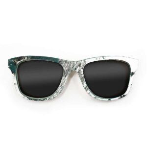 Wayfarer Style Recycled Wooden Skateboard Glasses (Large)
