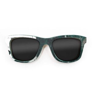 Wayfarer Style Recycled Wooden Skateboard Glasses (Large)