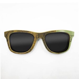 Wayfarer Style Recycled Wooden Skateboard Glasses (Large)