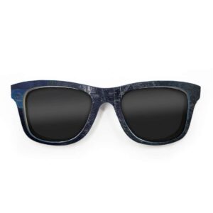 Wayfarer Style Recycled Wooden Skateboard Glasses (Large)