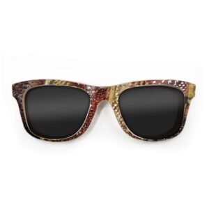 Wayfarer Style Recycled Wooden Skateboard Glasses (Large)