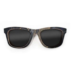 Wayfarer Style Recycled Wooden Skateboard Glasses (Large)