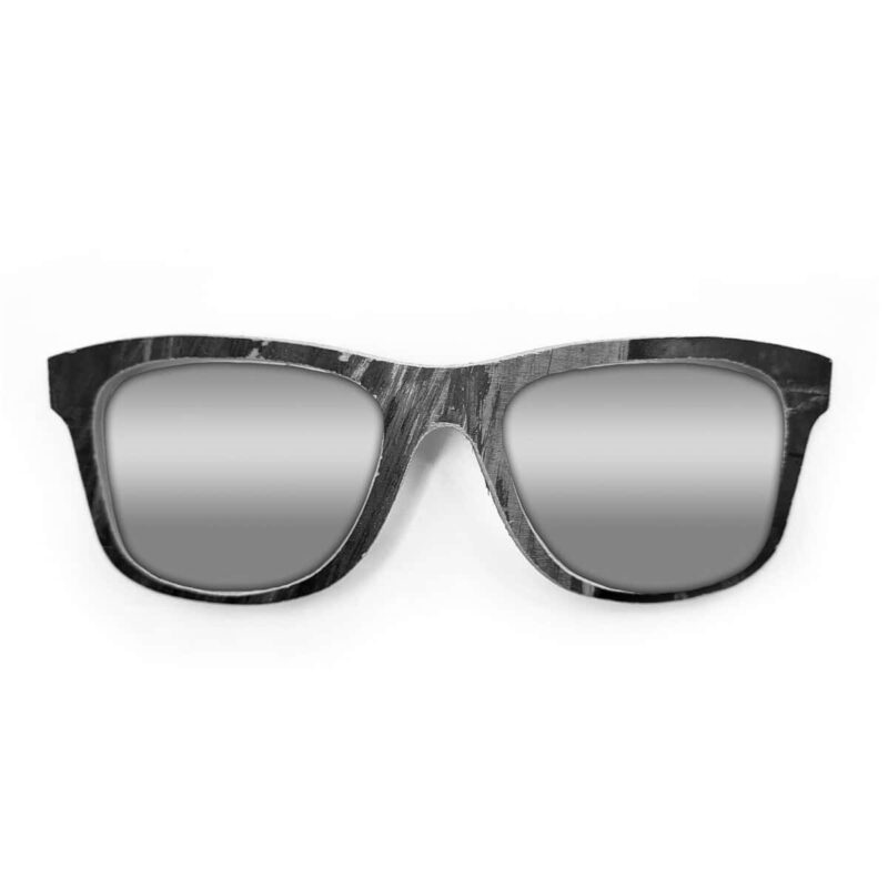 Wayfarer Style Recycled Wooden Skateboard Glasses (Large)