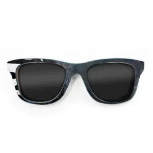 Wayfarer Style Recycled Wooden Skateboard Glasses (Large)