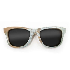 Wayfarer Style Recycled Wooden Skateboard Glasses (Large)