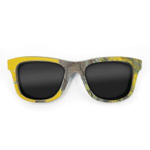 Wayfarer Style Recycled Wooden Skateboard Glasses (Large)