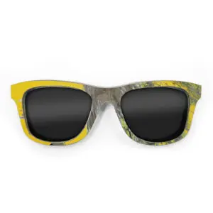 Wayfarer Style Recycled Wooden Skateboard Glasses (Large)