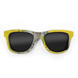 Wayfarer Style Recycled Wooden Skateboard Glasses (Large)