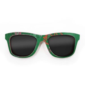 Wayfarer Style Recycled Wooden Skateboard Glasses