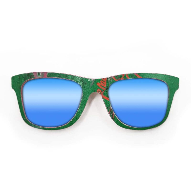 Wayfarer Style Recycled Wooden Skateboard Glasses