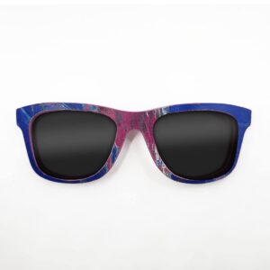 Wayfarer Style Recycled Wooden Skateboard Glasses