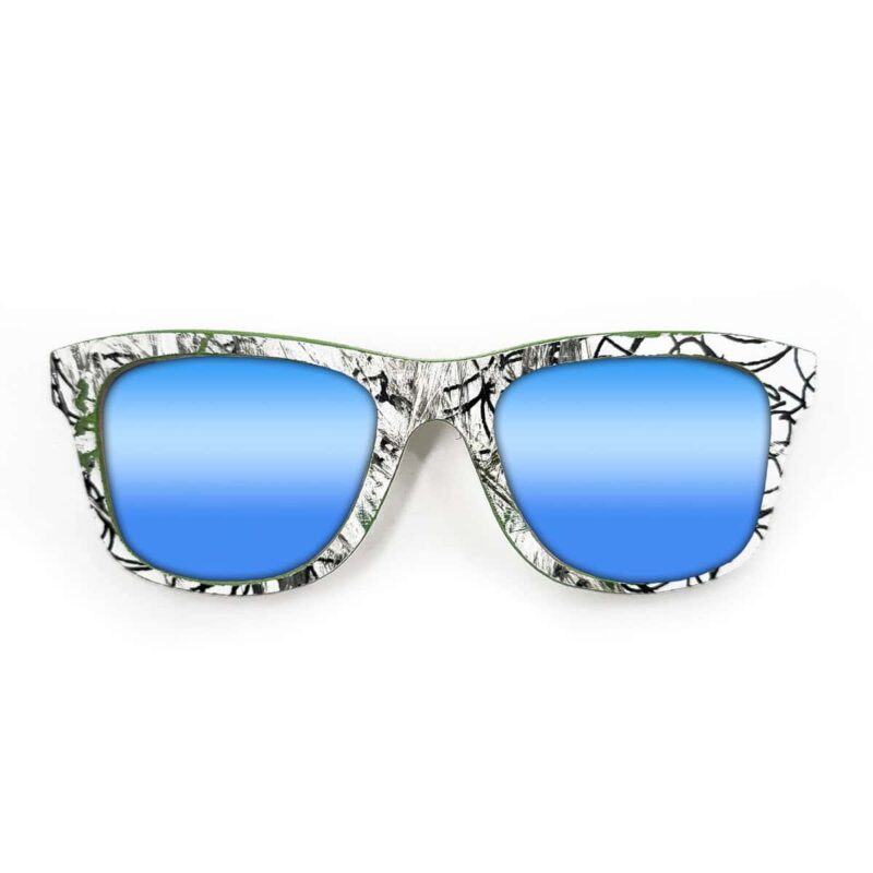 Wayfarer Style Recycled Wooden Skateboard Glasses