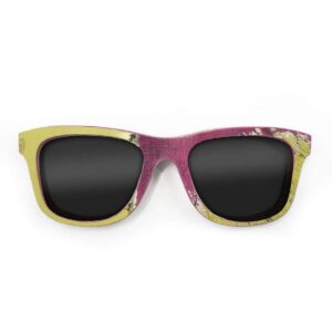 Wayfarer Style Recycled Wooden Skateboard Glasses