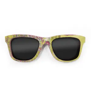 Wayfarer Style Recycled Wooden Skateboard Glasses