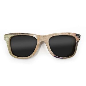Wayfarer Style Recycled Wooden Skateboard Glasses