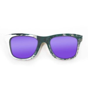 Wayfarer Style Recycled Wooden Skateboard Glasses