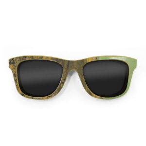 Wayfarer Style Recycled Wooden Skateboard Glasses
