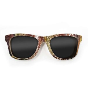 Wayfarer Style Recycled Wooden Skateboard Glasses