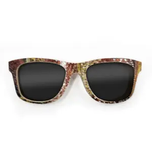 Wayfarer Style Recycled Wooden Skateboard Glasses