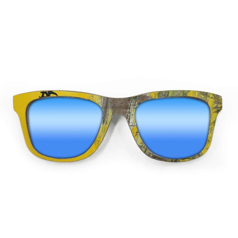 Wayfarer Style Recycled Wooden Skateboard Glasses