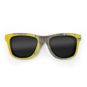 Wayfarer Style Recycled Wooden Skateboard Glasses