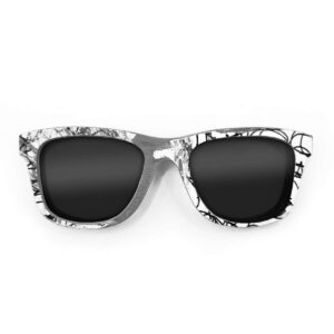 Wayfarer Style Recycled Wooden Skateboard Glasses