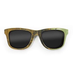Wayfarer Style Recycled Wooden Skateboard Glasses