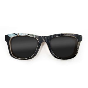 Wayfarer Style Recycled Wooden Skateboard Glasses