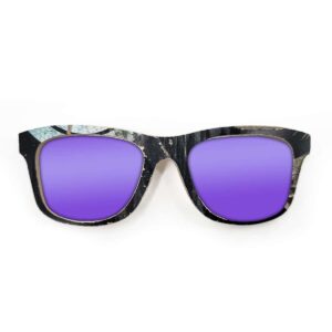 Wayfarer Style Recycled Wooden Skateboard Glasses