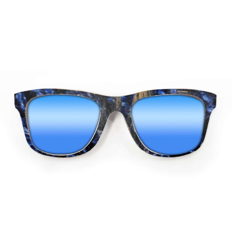 Wayfarer Style Recycled Wooden Skateboard Glasses