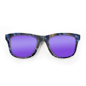 Wayfarer Style Recycled Wooden Skateboard Glasses