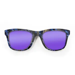 Wayfarer Style Recycled Wooden Skateboard Glasses