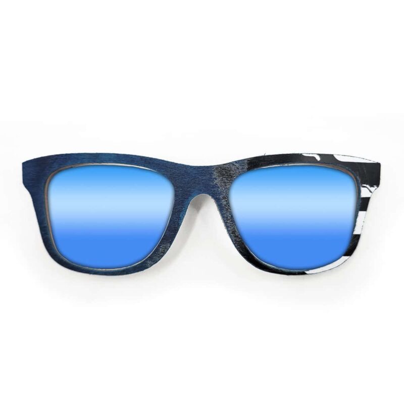 Wayfarer Style Recycled Wooden Skateboard Glasses