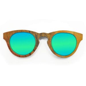 Cat Eye Style Recycled Wooden Skateboard Glasses